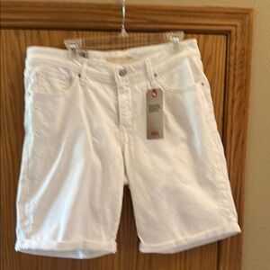 Levi's Women's White Denim Bermuda Shorts